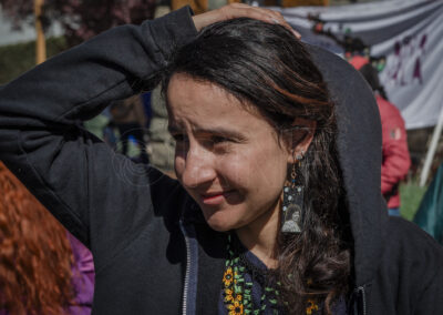 Bertha Zúniga Cáceres​, hija de Berta Cáceres, en el tribunal ético contra los ecocidas. 15 hs. Centro Cívico Bariloche