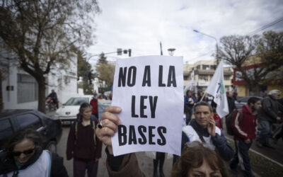 Protesta contra la ley Bases